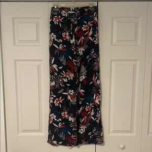 Mango Floral Wide Leg Pants